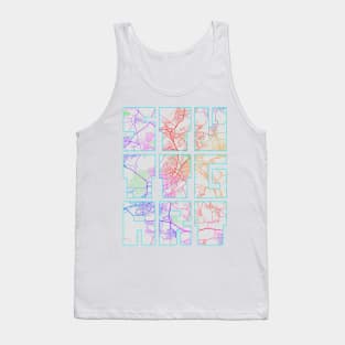 Stuttgart, Germany City Map Typography - Colorful Tank Top